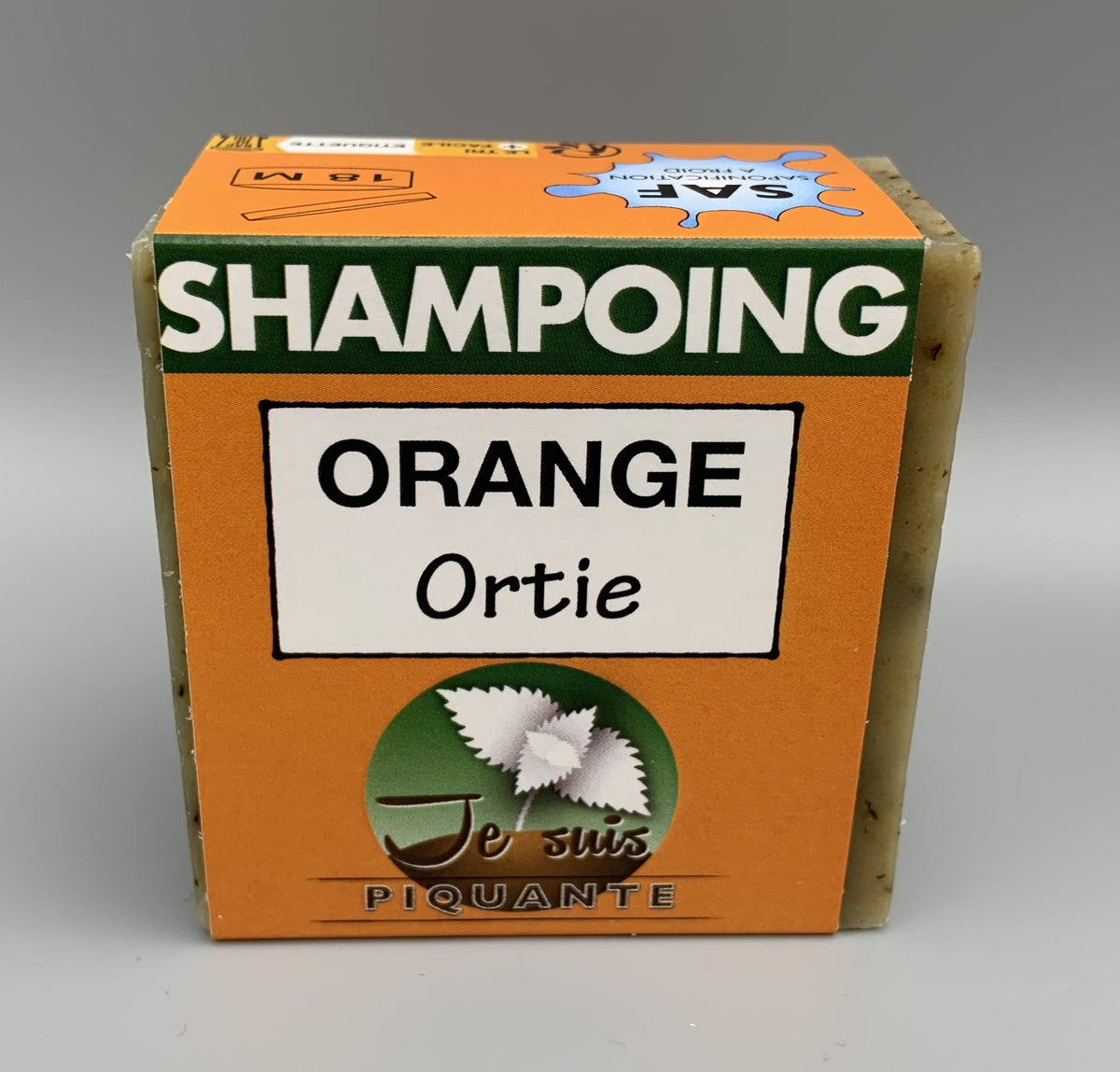 Shampoings solide à l'Ortie Parfum Orange